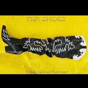 Kelsey Thigh High Western Cowboy Slouch Boots